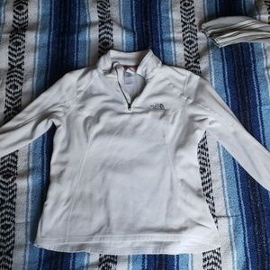 North face white zip jacket